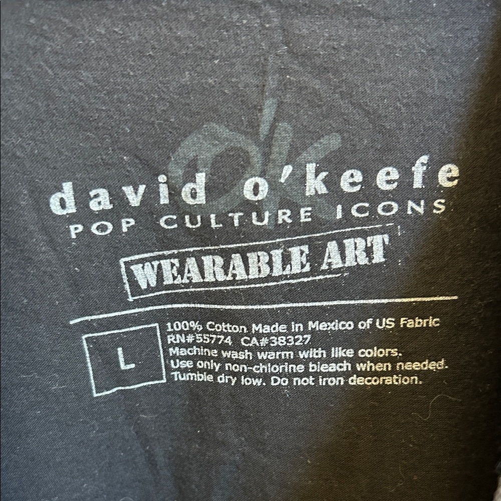 Black Graphic Tee The Godfather Size Large by David O’keefe - Picture 3 of 5